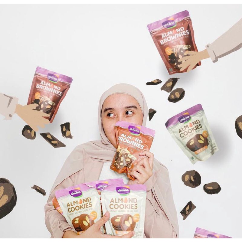 Barefood Almona - Almond Cookies 90g - Snack Sehat No Preservative &amp; No Coloring