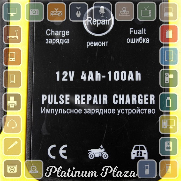 Venus Intelligent Battery Charger Aki Mobil 12V6A - UD20 - Black/Yellow`1QM52J-