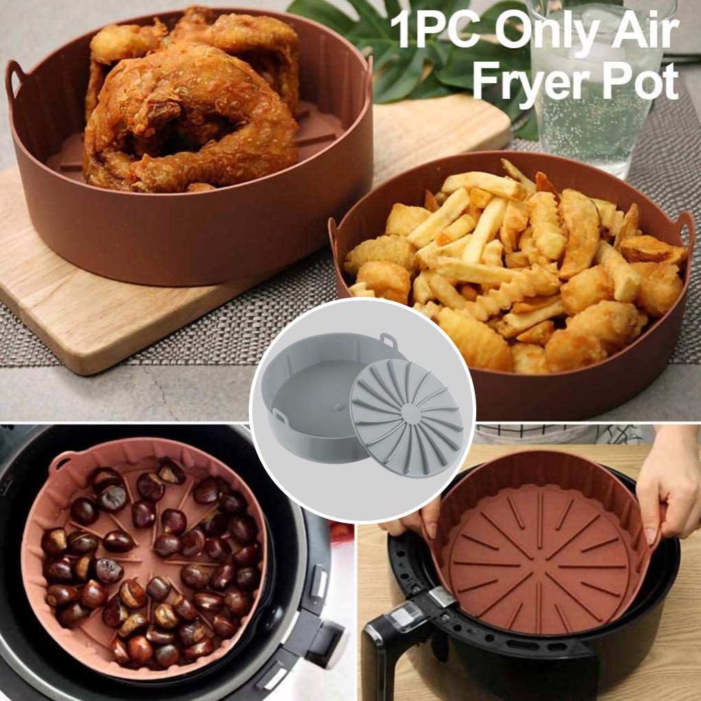 Air fryer silicone pot / silikon air fryer / silikon pot / silicone air flyer Different shapes[HOUSE2020]