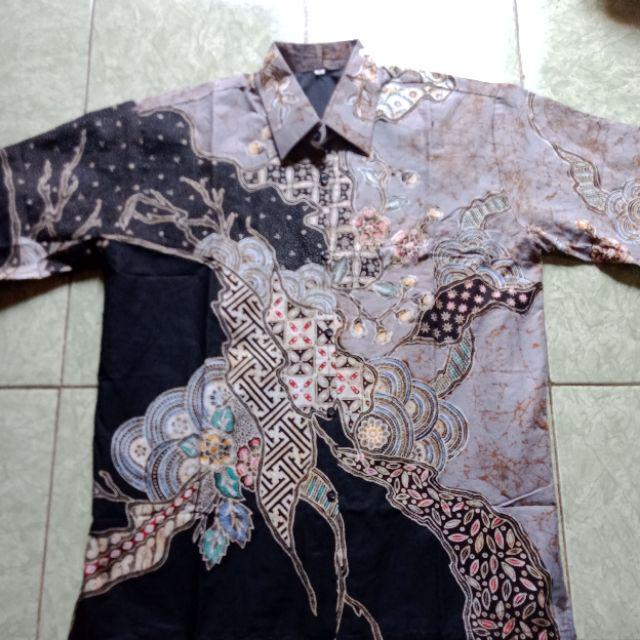 Kemeja Batik Tulis Lengan Pendek Size M L Xl Xxl Jumbo Fashion Batik Pria Tulis Kombinasi Pekalongan