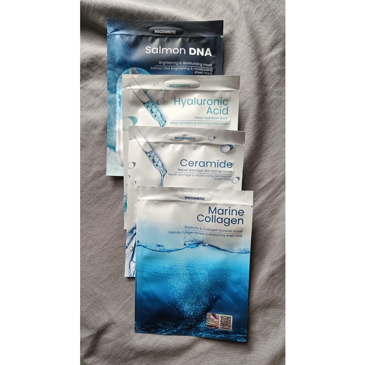 MS GLOW Sheet Mask Marine Collagen – Hydration &amp; Elasticity MS Glow Ecer - Terbaru