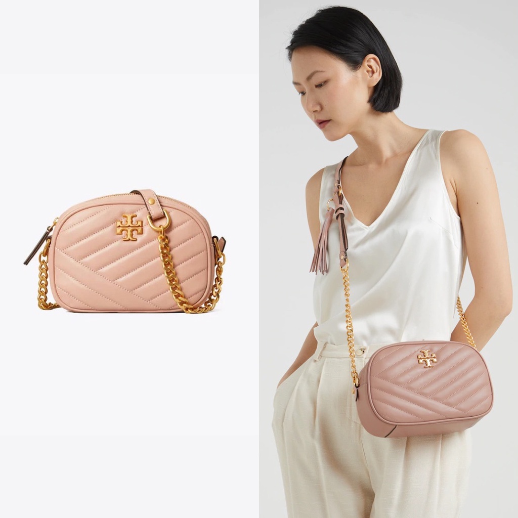 Tory Burch Kira Chevron Small Camera Bag - Pink Moon