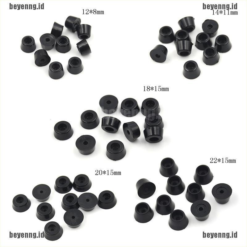 Bey 10pcs Pad Bumper Bulat Bahan Karet Warna Hitam Untuk Kaki Lemari