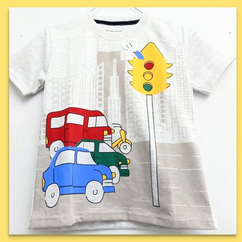 KAOS ANAK KARAKTER MOBIL TRAFFIC LIGHT SZ 1-10T