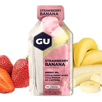 

GU ENERGY GEL strawberry banana Suplemen Elektrolit Lari Renang Sepeda