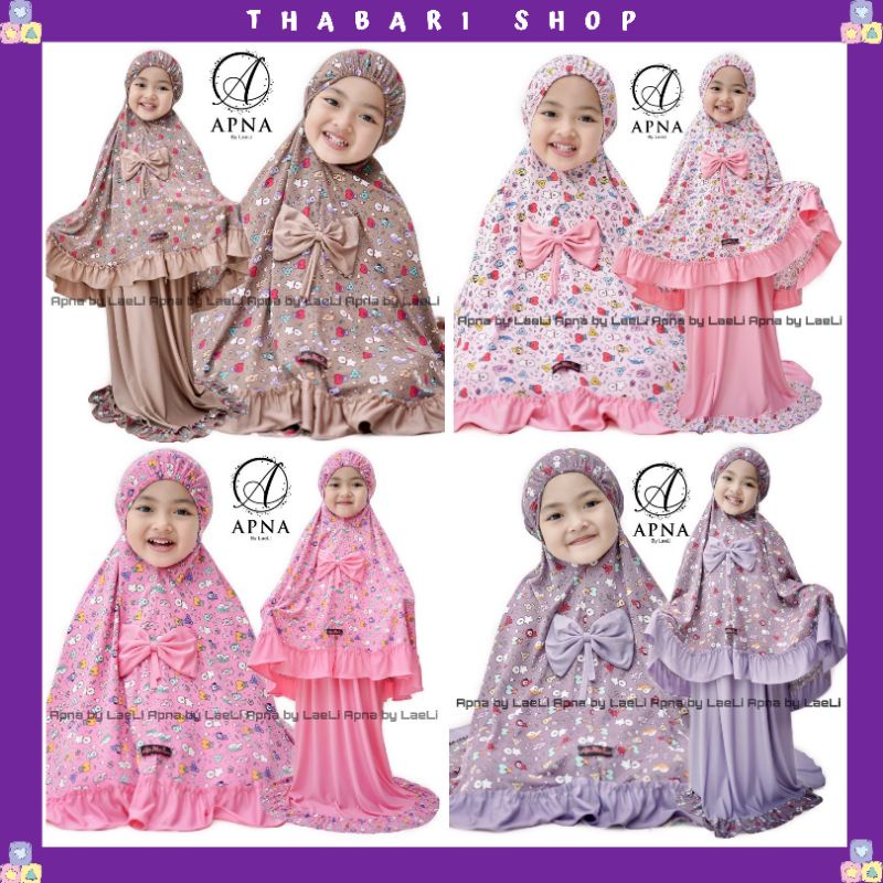 [READY MAKASSAR] MUKENA ANAK APNA AMOUNG US BAHAN JERSEY