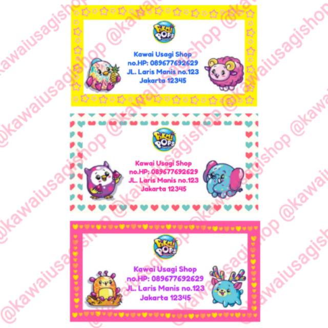 

Stiker label nama sticker pikmi pops seri B