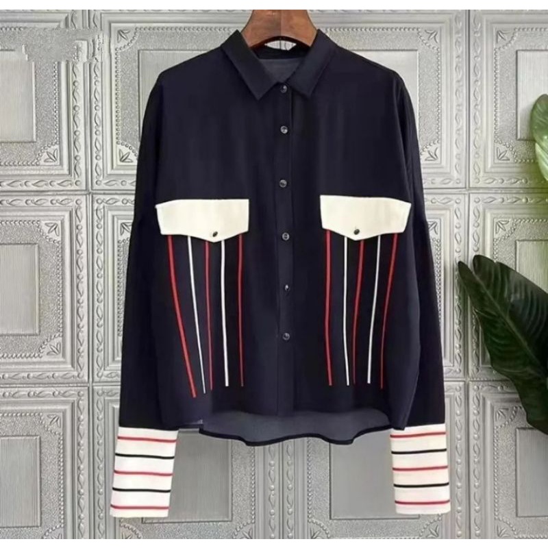 Atasan Kemeja Wanita Silky Lengan Panjang Branded Premium Import