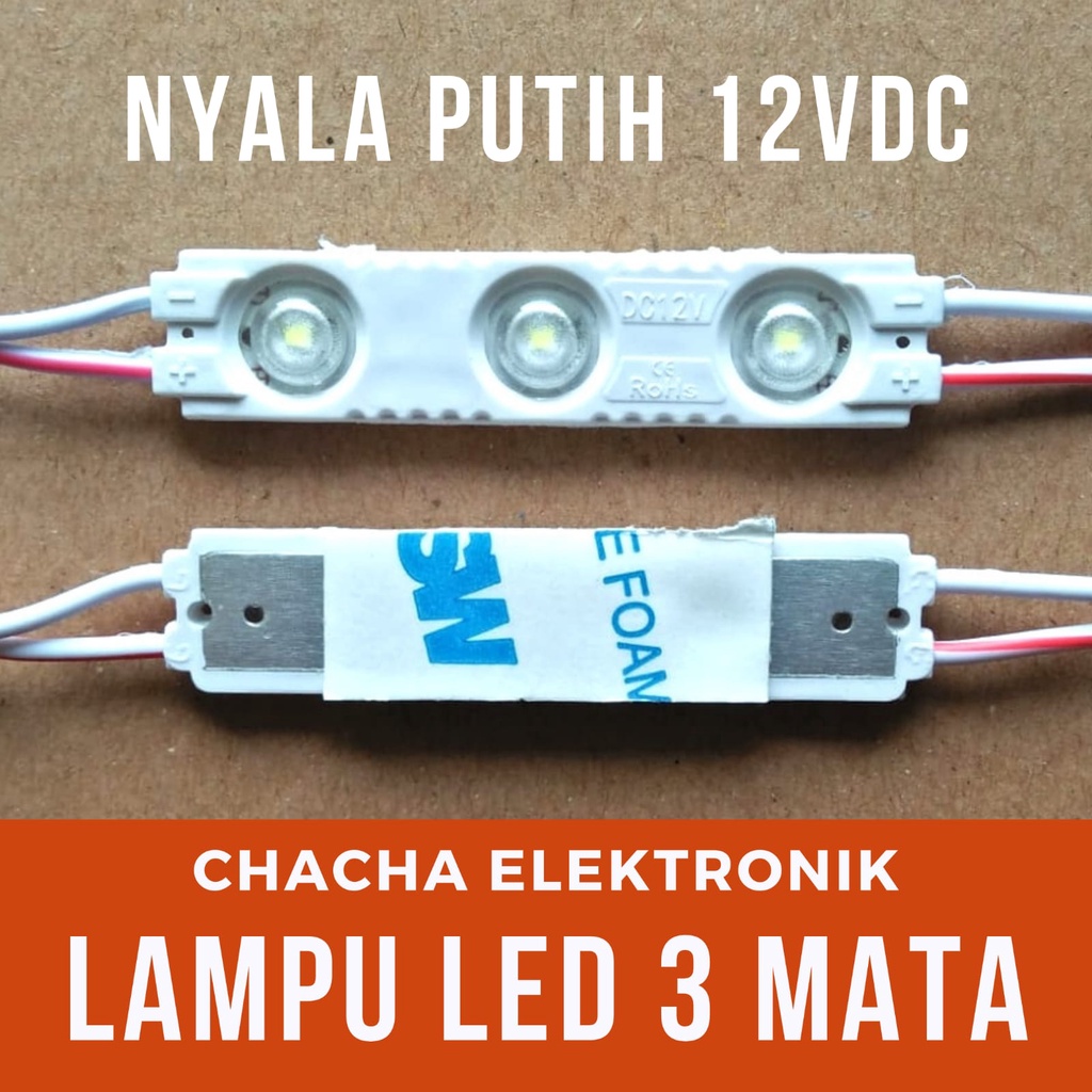 LAMPU LED 12VDC LED 3 MATA 12V