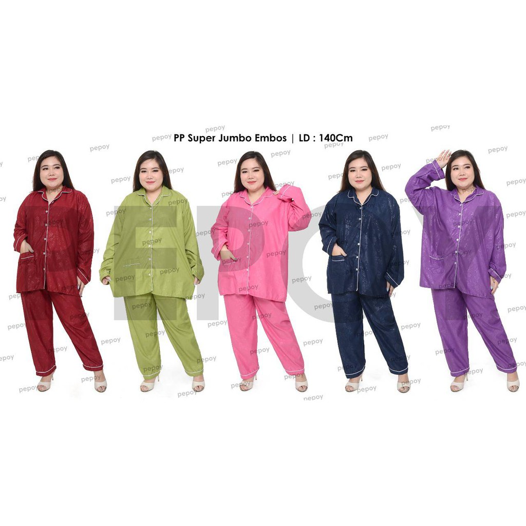 Stelan Piyama Baju Tidur Embos PP Super Jumbo Ld 140 Cm NO TIPU TIPU