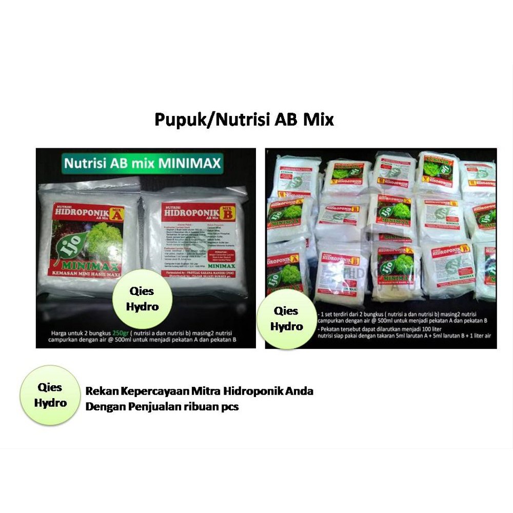 Jual Nutrisi Hidroponik Ab Mix - Pupuk Hidroponik - Minimax Limited
