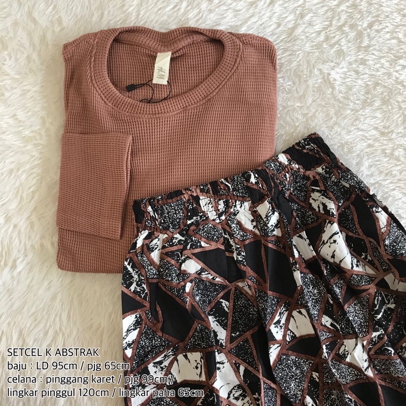 set baju celana KALLYOUTFIT-SETCEL K abstrak