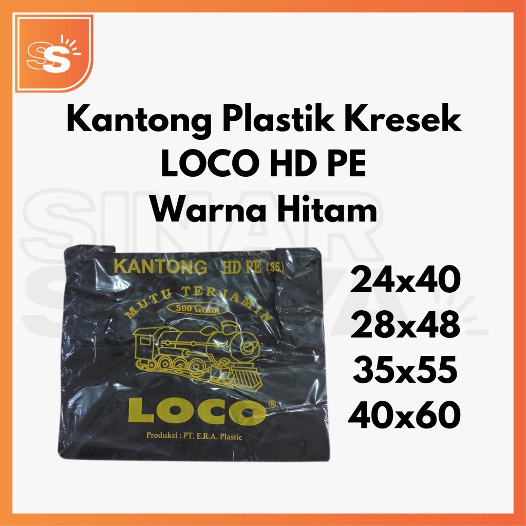 Kantong Plastik Kresek Loco Tebal HDPE Ukuran 24 - 40 500gr