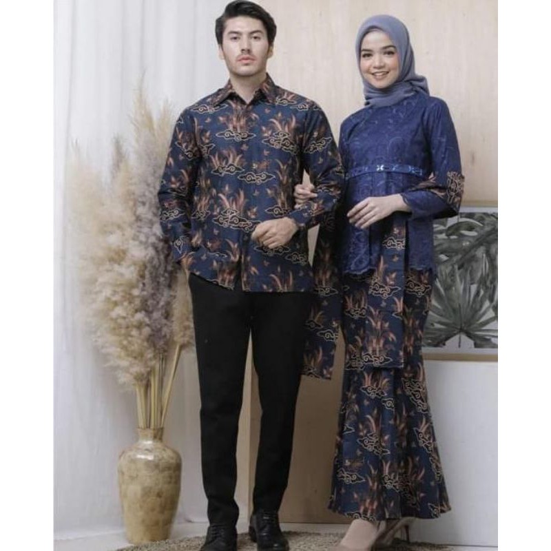 Couple Kebaya Duyung Brokat Katun Prima halus ( Feee Selendang )