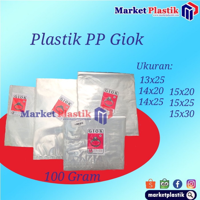 Plastik PP/PP Giok 13x25/14x20/14x25/15x20/15x25/15x30