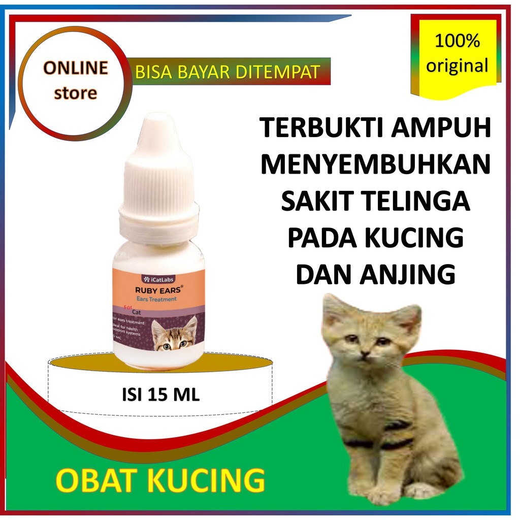 Obat Kucing Sakit Obat Telinga Anti Infeksi Jamur Bakteri Kucing 