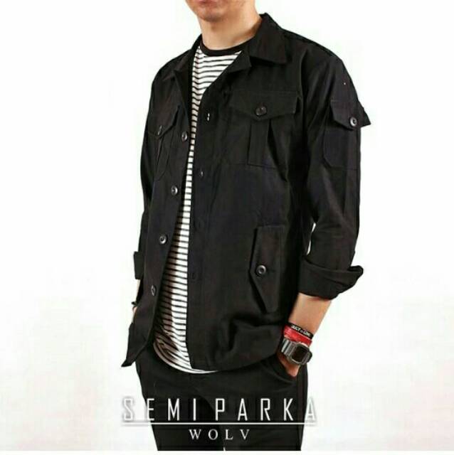 Jaket Semi Parka 3 Saku Wolv