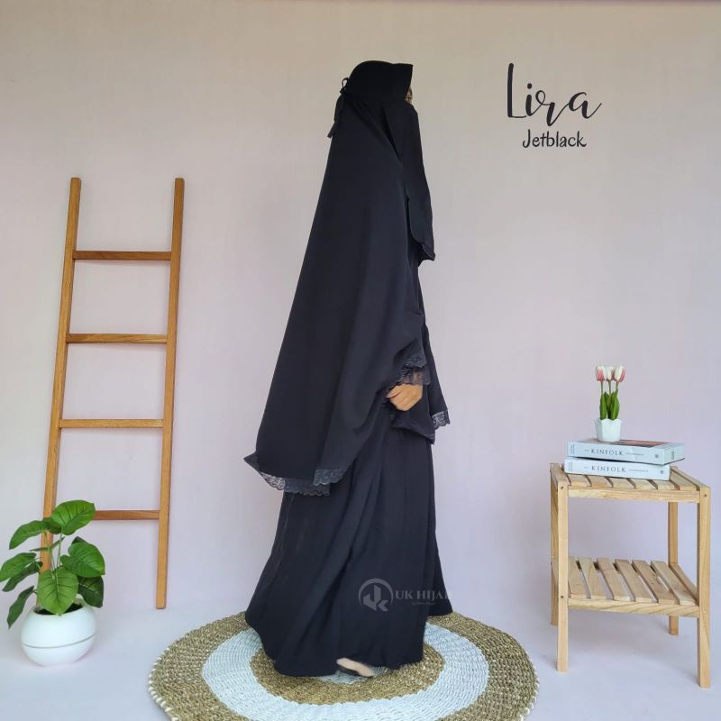 SET GAMIS SYAR'I LIRA JETBLACK ARAB