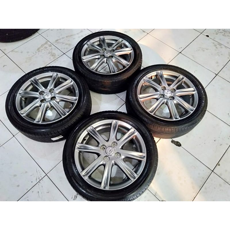 VELG MOBIL BEKAS OEM YARUS TRD RING 16 PCD 4X100 + BAN 195/50 R16