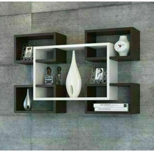 Rak Tv Dvd Foto Pigora Hiasan Piala Piagam Dinding Tembok Wall Shelf Kayu Besi Bunga Modern Buku Df