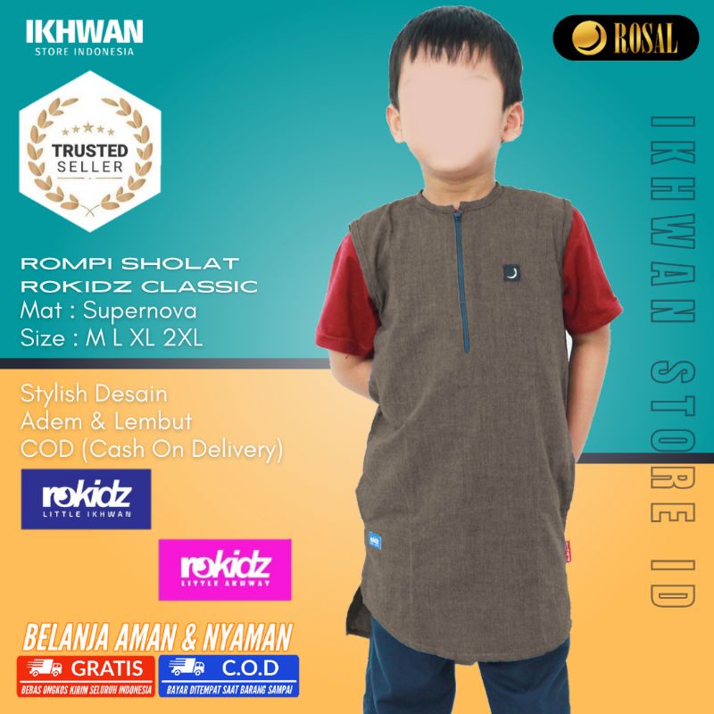 Koko kurta anak - Rompi sholat anak - vest anak laki laki - ROSAL CLASSIC Rompi shalat anak laki - R