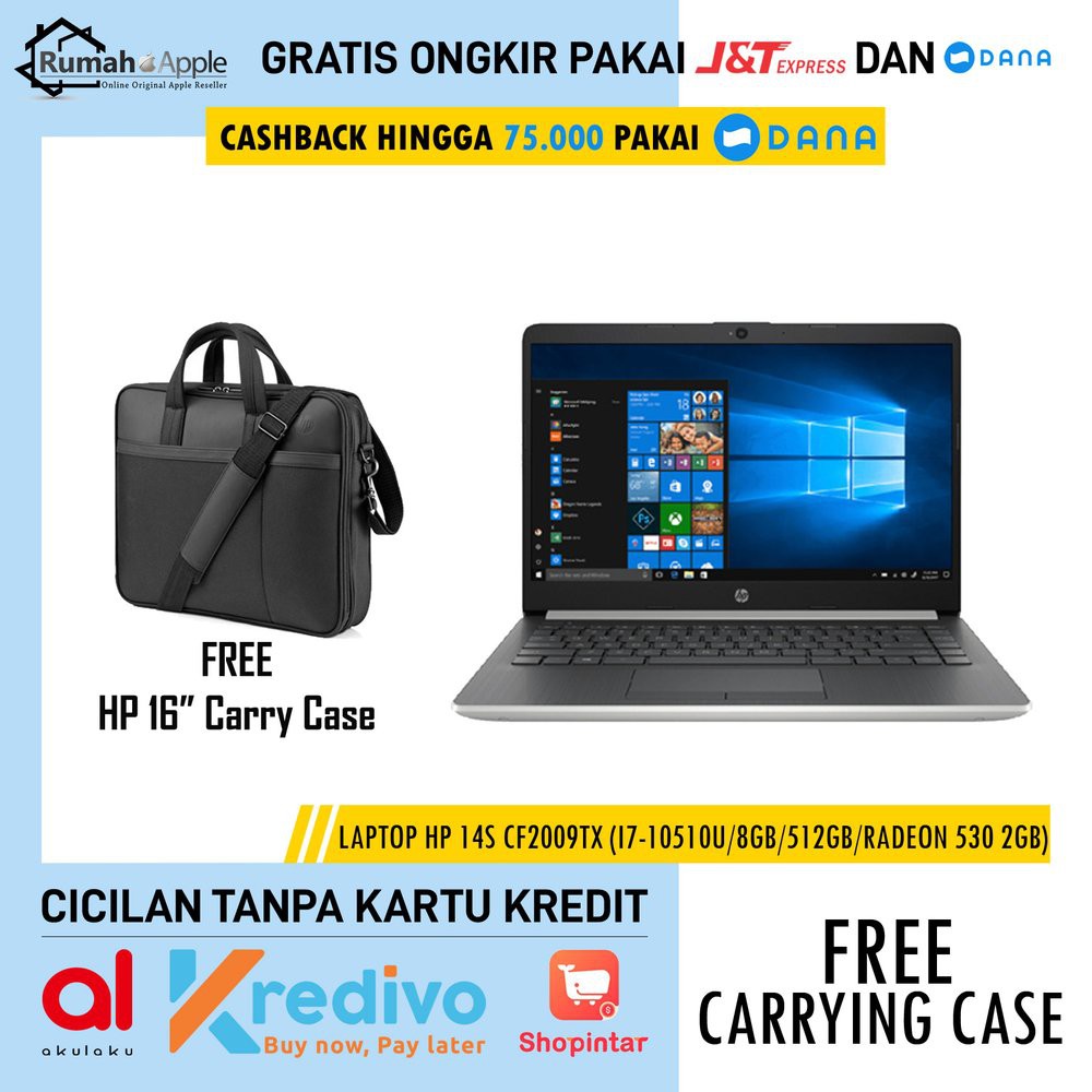 Jual Laptop HP 14s-cf0069TX i3-7020U 14 Inch HD 4GB 1TB R520-2GB Gold Diskon