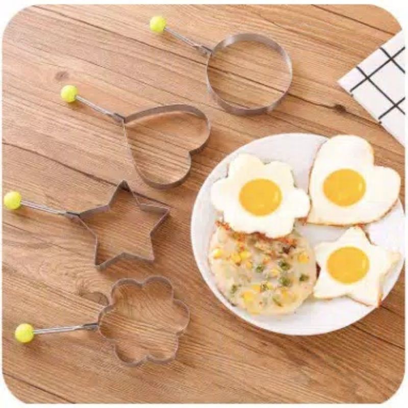 Cetakan Telur Karakter | Egg Mold Telur Ceplok Pancake Cetakan Telor Ring Cutter Bulat