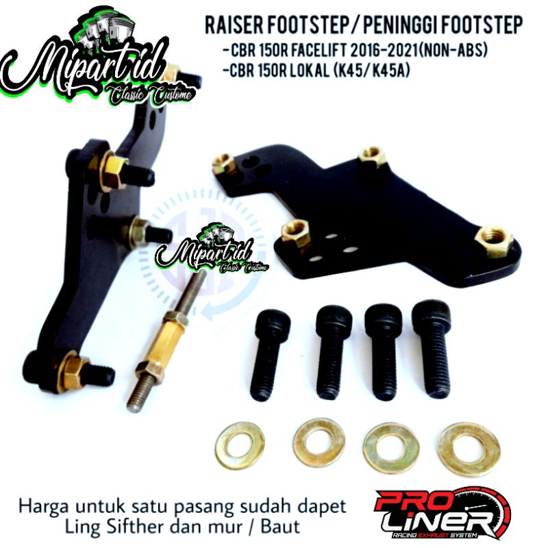 PENINGGI FOOTSTEP MOTOR CBR 150R FACELIFT DAN CBR 150R LOKAL K45/K45A