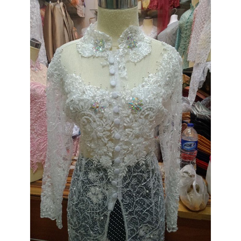 kebaya akad,bahan tile akar