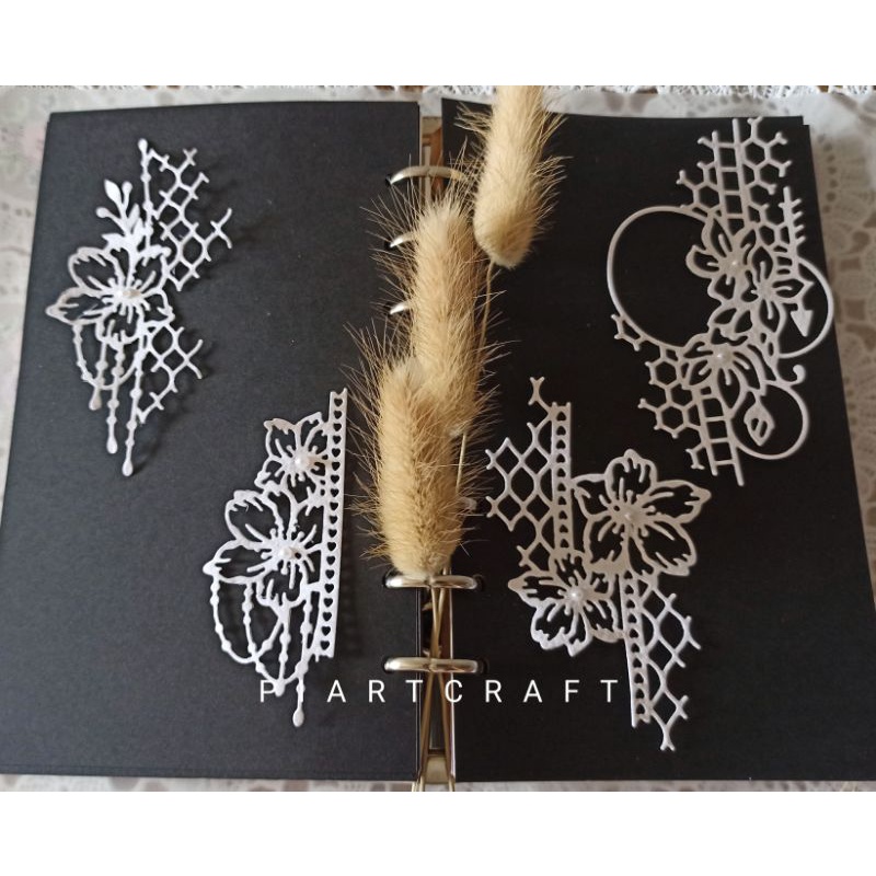 

Frame Flower Rantai Jaring - Dies cut / cut dies DIY scrapbook /Journal vintage / Diary / Bujo