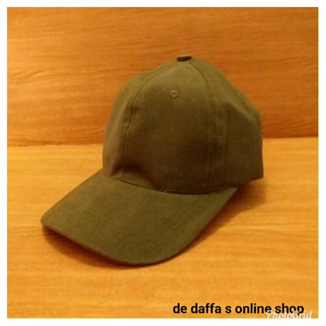 Topi Baseball Dewasa polos warna Hijau Army pria wanita casual - Hijau Army