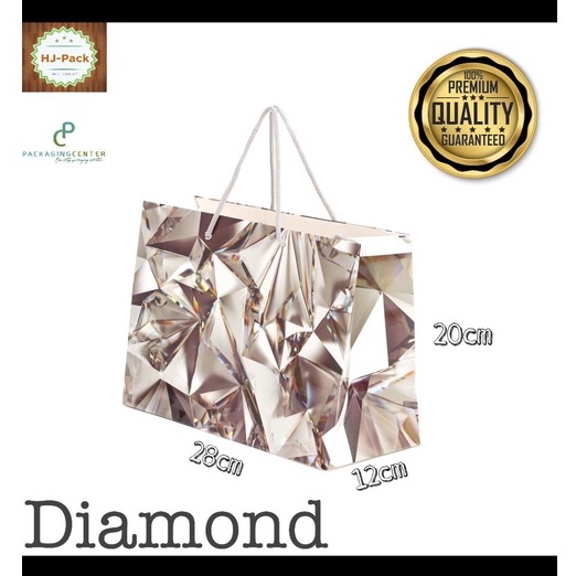 

PAPERBAG MOTIF DIAMOND UKURAN 28X12X20CM / TAS KERTAS MOTIF / GOODIEBAG MOTIF MIN ORDER 10PCS