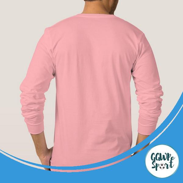 KAOS POLOS LENGAN PANJANG COTTON COMBED 30s KATUN PRIA LONGSLEEVE WARNA PINK KUALITAS TERBAIK