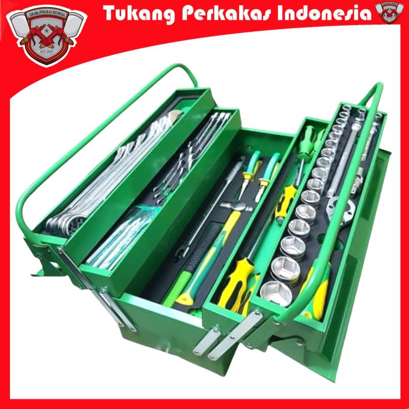 Tekiro Tool box Set 66pcs kotak mekanik Alat perkakas kunci sock set 66pcs box besi