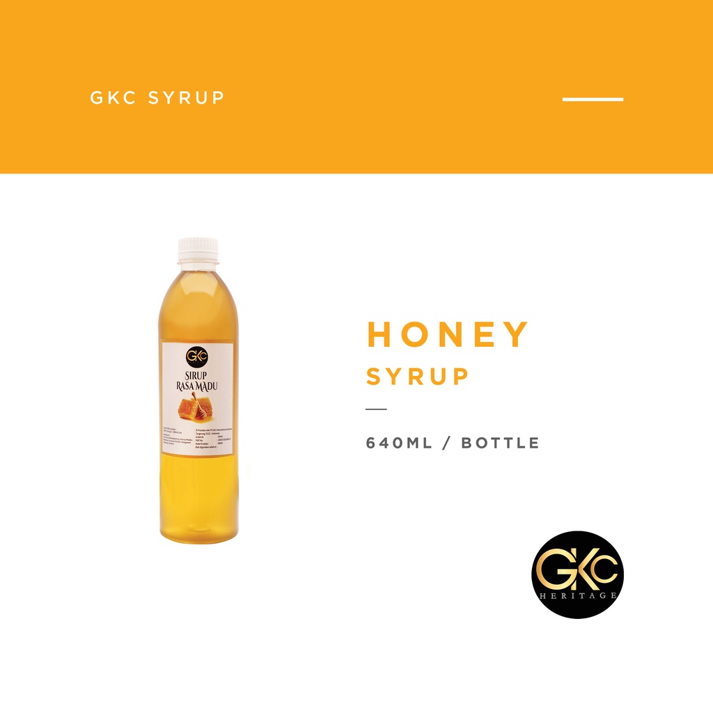 

GKC Heritage Sirup Cair Konsentrat Minuman Madu - HALAL - 640 mL - Honey Syrup