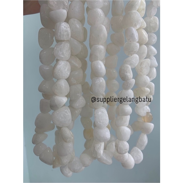 KERIKIL BESAR Batu white agate 2cm kalimantan pilihan putih agatis