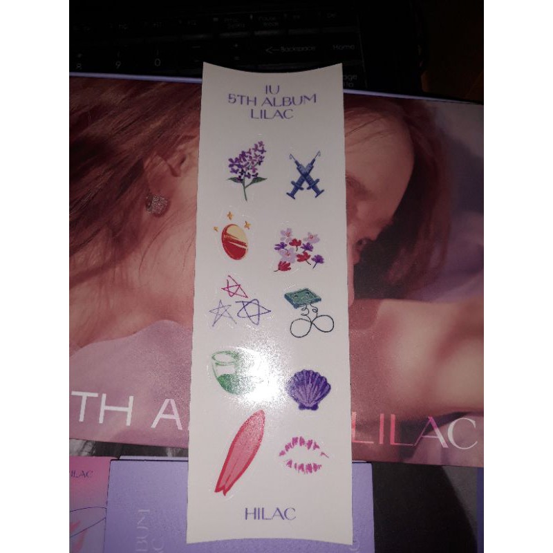 Stiker/sticker IU official album Lilac Hilac version