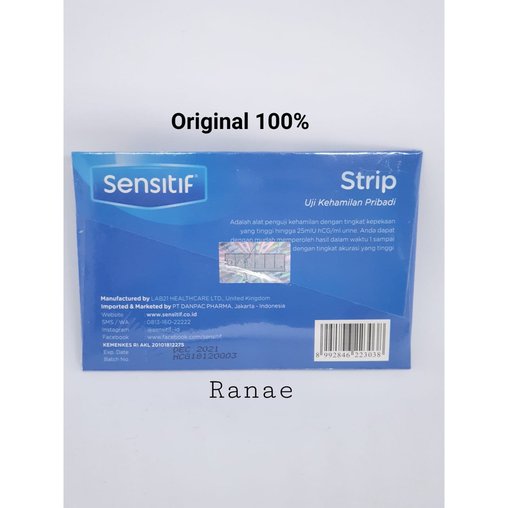 Sensitif Test Pack Strip