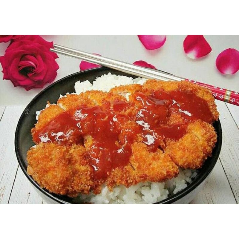 

single chicken katsu with rice