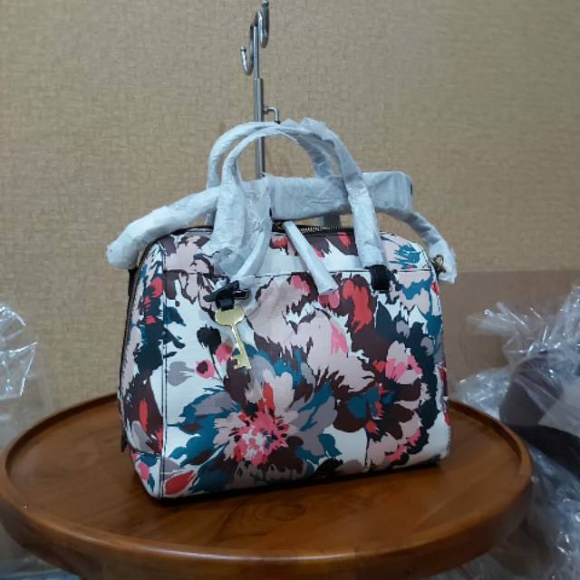 Fossil rachel satchel pink floral