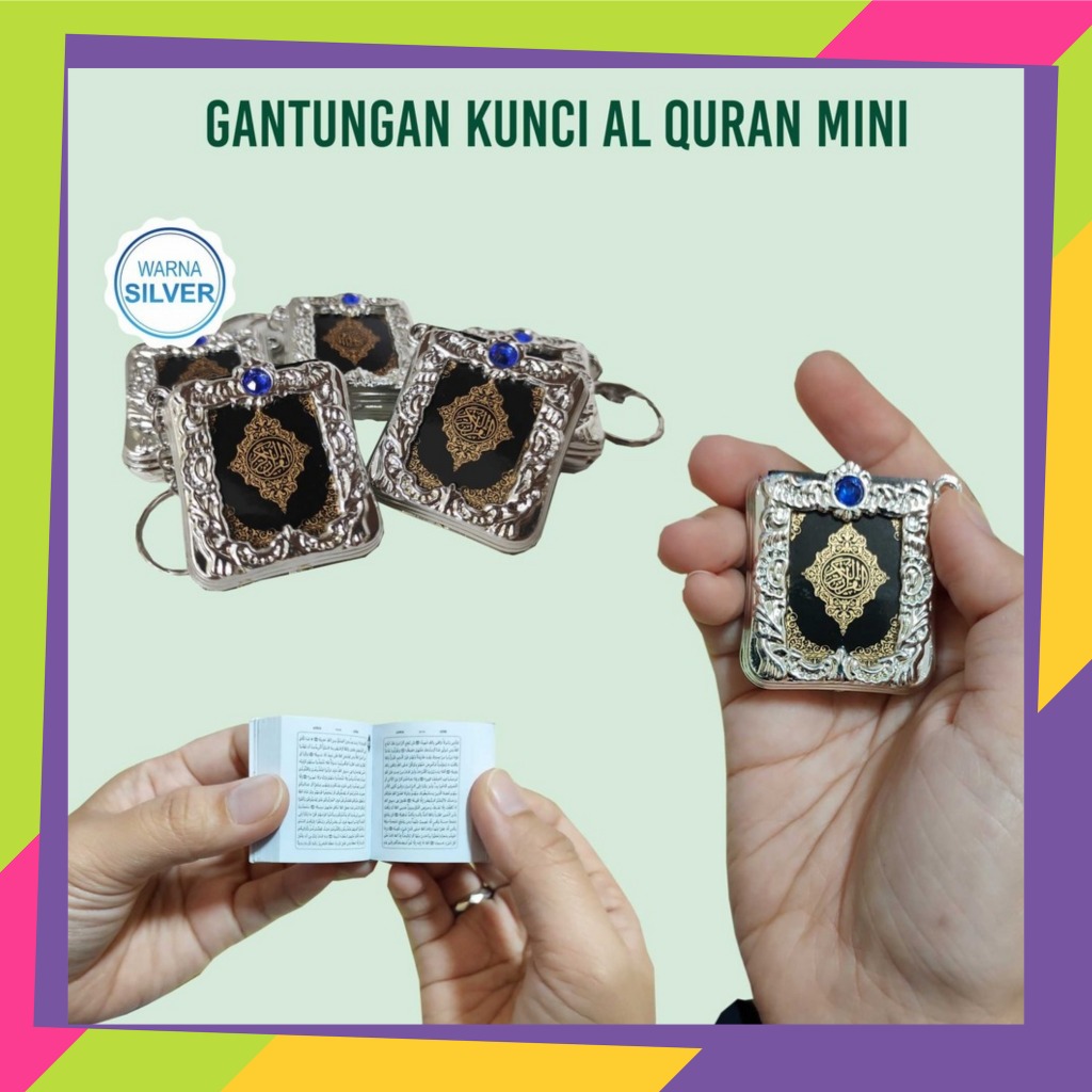 1315D1 [Grosir] @12pcs gantungan kunci bentuk AL-QURAN ukuran mini