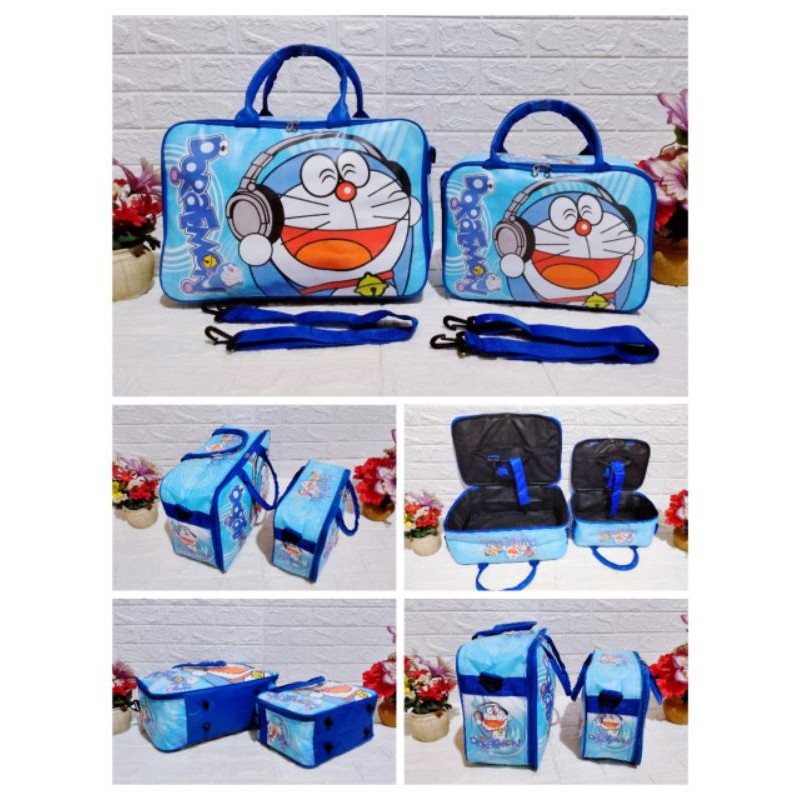 TAS TRAVEL BAG KOPER KARAKTER COUPLE KECIL&amp;BESAR/TRAVEL BAG ISI 2 YA