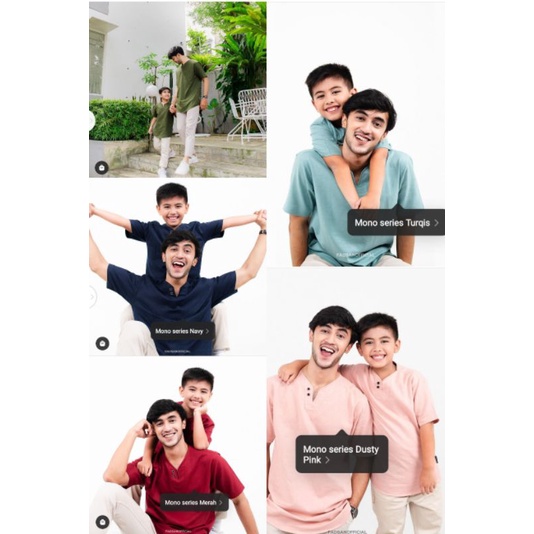 TSURAYAA88 - KOKO FADSAN MONO SERIES, KOKO AYAH LENGAN PENDEK.COUPLE AYAH DAN ANAK WARNA NAVY