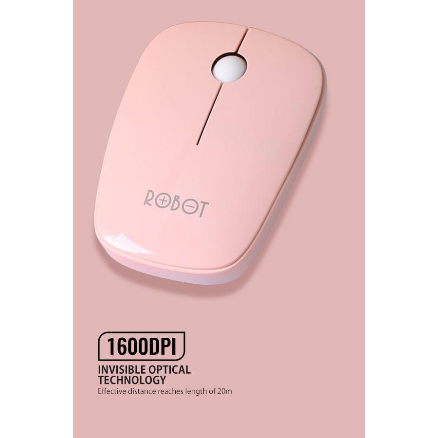 ROBOT M220 2.4G Wireless Optical Mouse Green Pink Cherry Scroll Wheel Mouse ROBOT Bluetooth M220