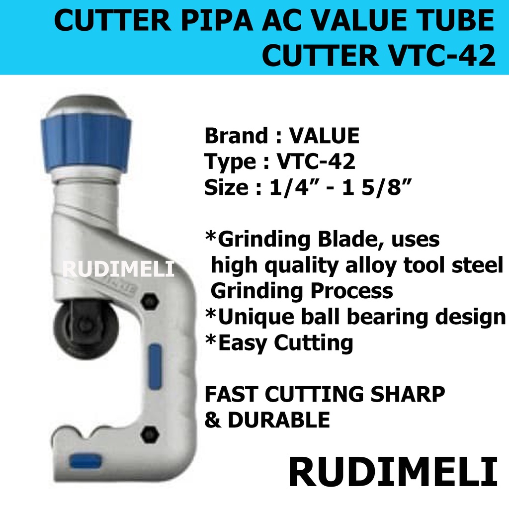 CUTTER PIPA/TUBE CUTTER AC MEREK  VALUE  VTC-42