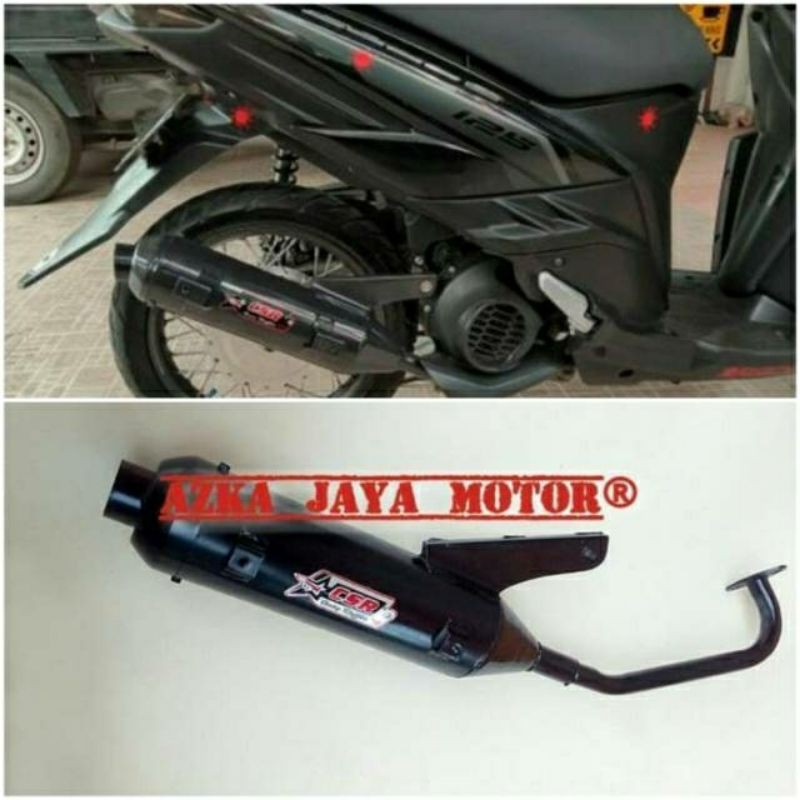 Knalpot racing bobokan CSR mio soul gt 125 blucore