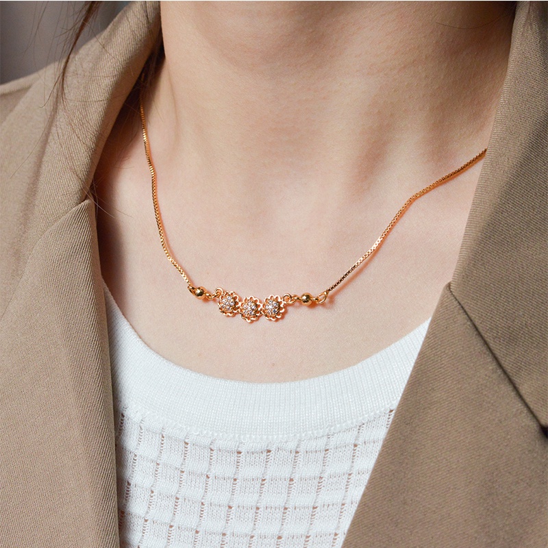 ✨❤️✅COD Kalung Wanita Titanium Anti Karat Rose Gold Aksesoris Fashion Kalung Choker Korea Murah D019