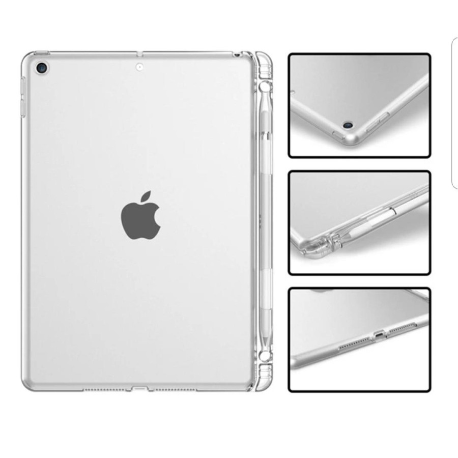 Ipad 7 10.2 8 10.2 5 6 Air1 Air2 Pro 11 Air 4 2020 S6 Softcase With Pencil Clear Slot Pen