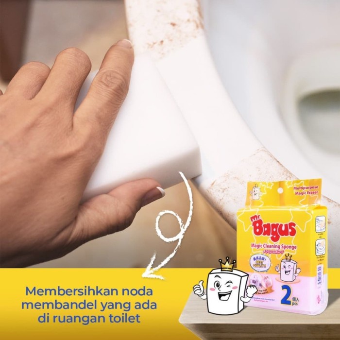 Mr. Bagus Magic Sponge 1 S Spon Ajaib Serbaguna Cuci Tanpa Sabun