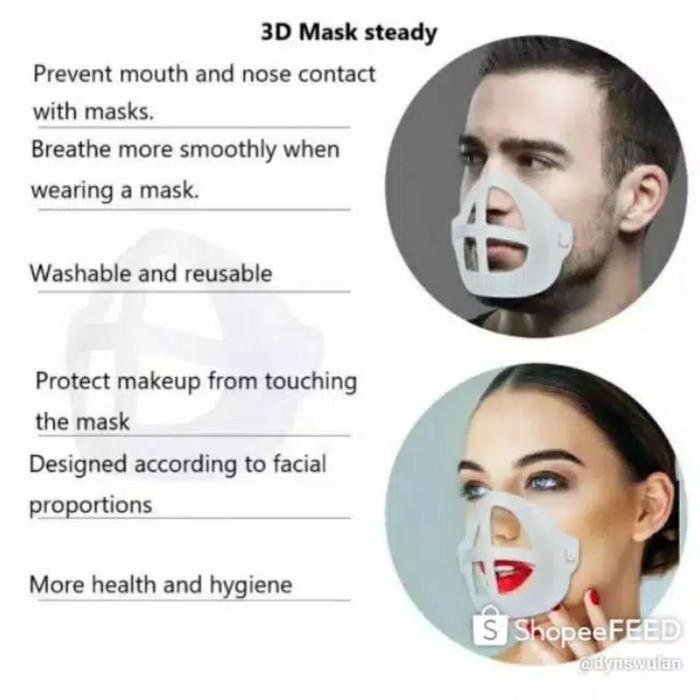 PENYANGGA MASKER Anti Pengap NYAMAN Anti Iritasi 3Dmask UNIVERSAL